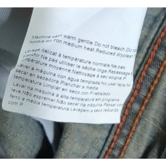 Hugo Boss Men's Distressed Light Wash Relaxed Button Fly Jeans Size 34 x 30 - Picture 10 of 10